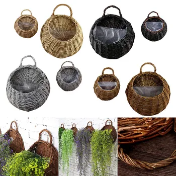 

Birds Nest Wall Hanging Basket Wicker Gardening Home Garden Wedding Wall Decoration Hogard