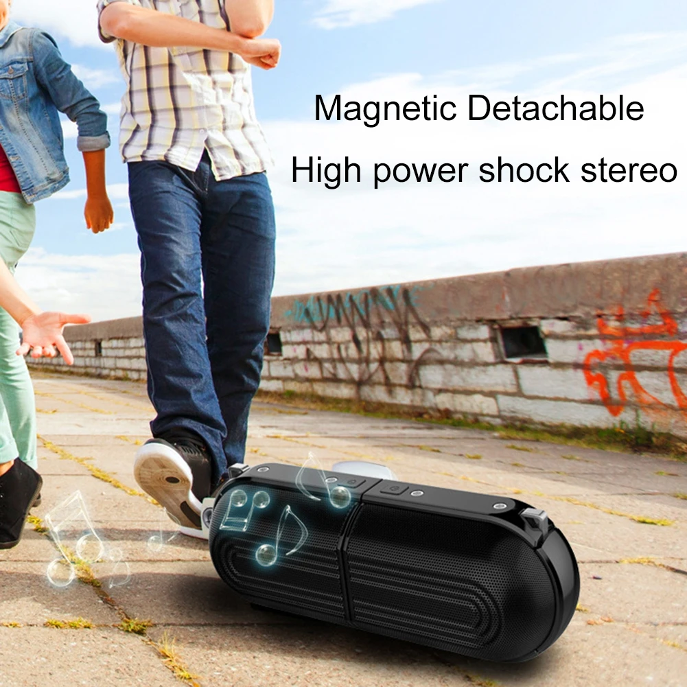 OVEVO D20 водонепроницаемый магнитный динамик bluetooth сплит-Тип USB мини беспроводной bluetooth динамик 2 шт