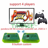 Pandora Box 9D 2500 in 1 4 Spieler wireless controller Set wireless arcade controller und gamepad 3d mortal kombat stecker und spielen