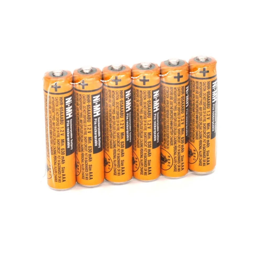 6 кратный перезаряжаемый аккумулятор AAA 1 2 в 630 мАч|battery 1.2v|battery aaaa battery |
