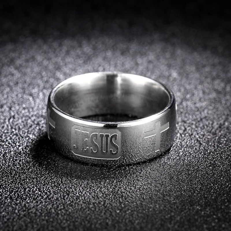 Мужское и женское молитвенное кольцо из титановой стали 316L христианская религия