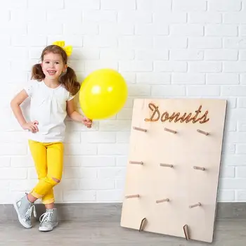 

Party Gift Shelf Dessert Display Stand Wooden Donut Rack Party Decoration Necessary Household Holiday Party Accessories