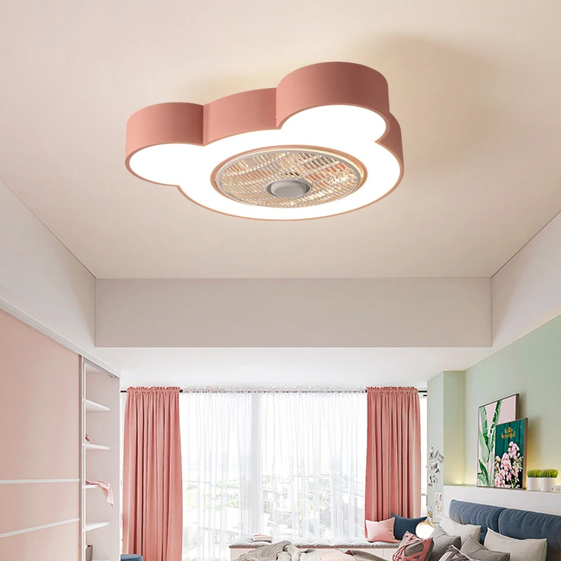 Creative Invisible mute home modern chandelier restaurant study bedroom simple children's room chandelier white pink black