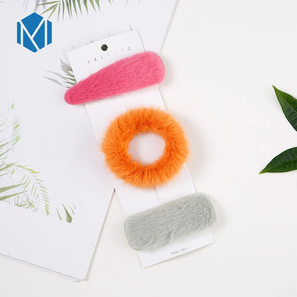 3 шт./упак. Для женщин искусственный мех резинки для волос Канаты хвост держатель