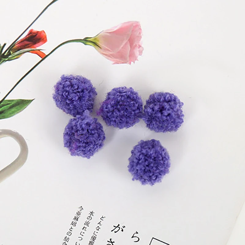 

100pcs/set Soft Fluffy Pompom Plush Balls Wedding Party Decor Handmade Kids Hair Accessories DIY Jewelry Sewing Craft Supplies