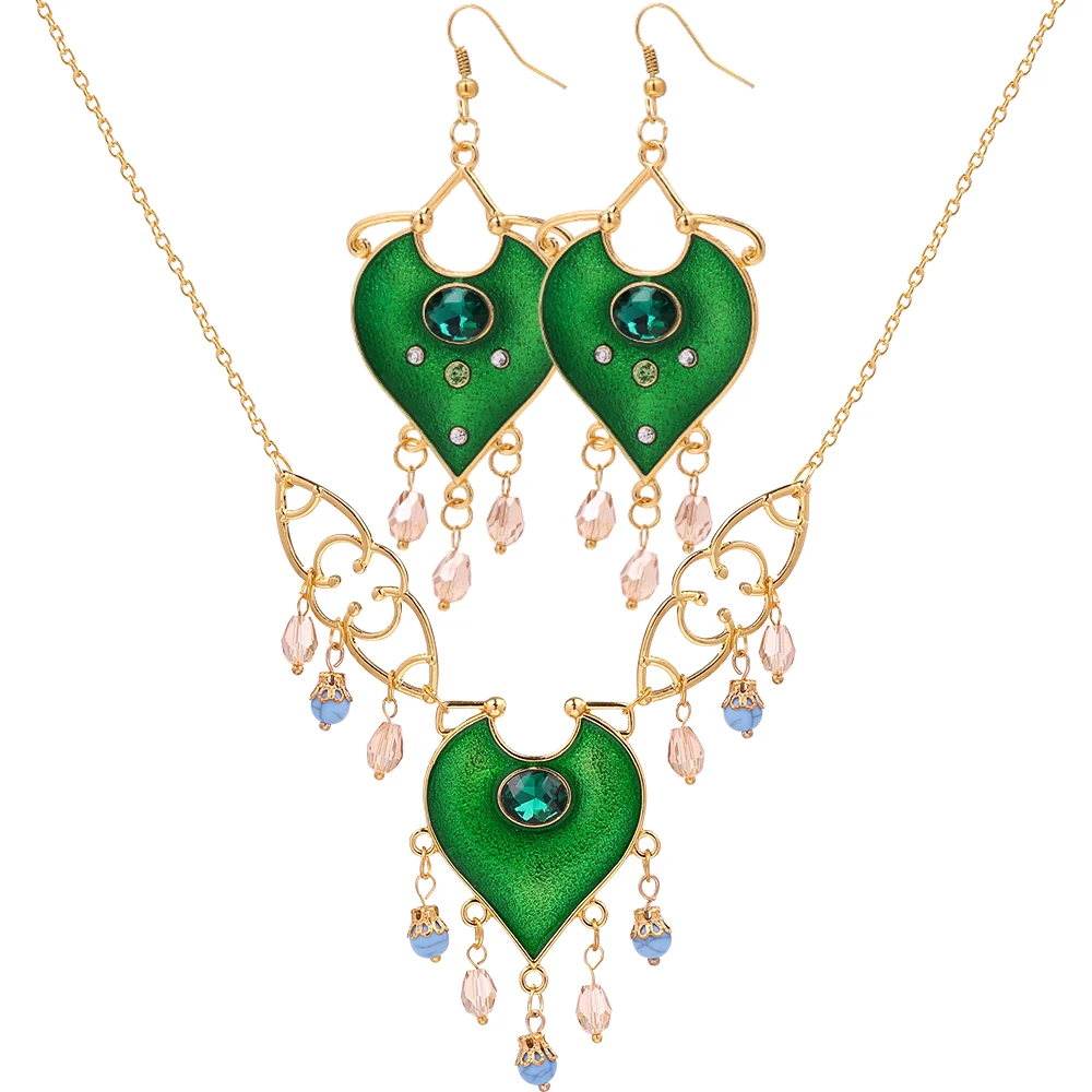 Charm Princess Jasmine Pendant Necklace Aladdin Beauty Lady Fashion Jewelry For Cosplay Party Accessories Trendy Movie Gift - Окраска металла: XL1343