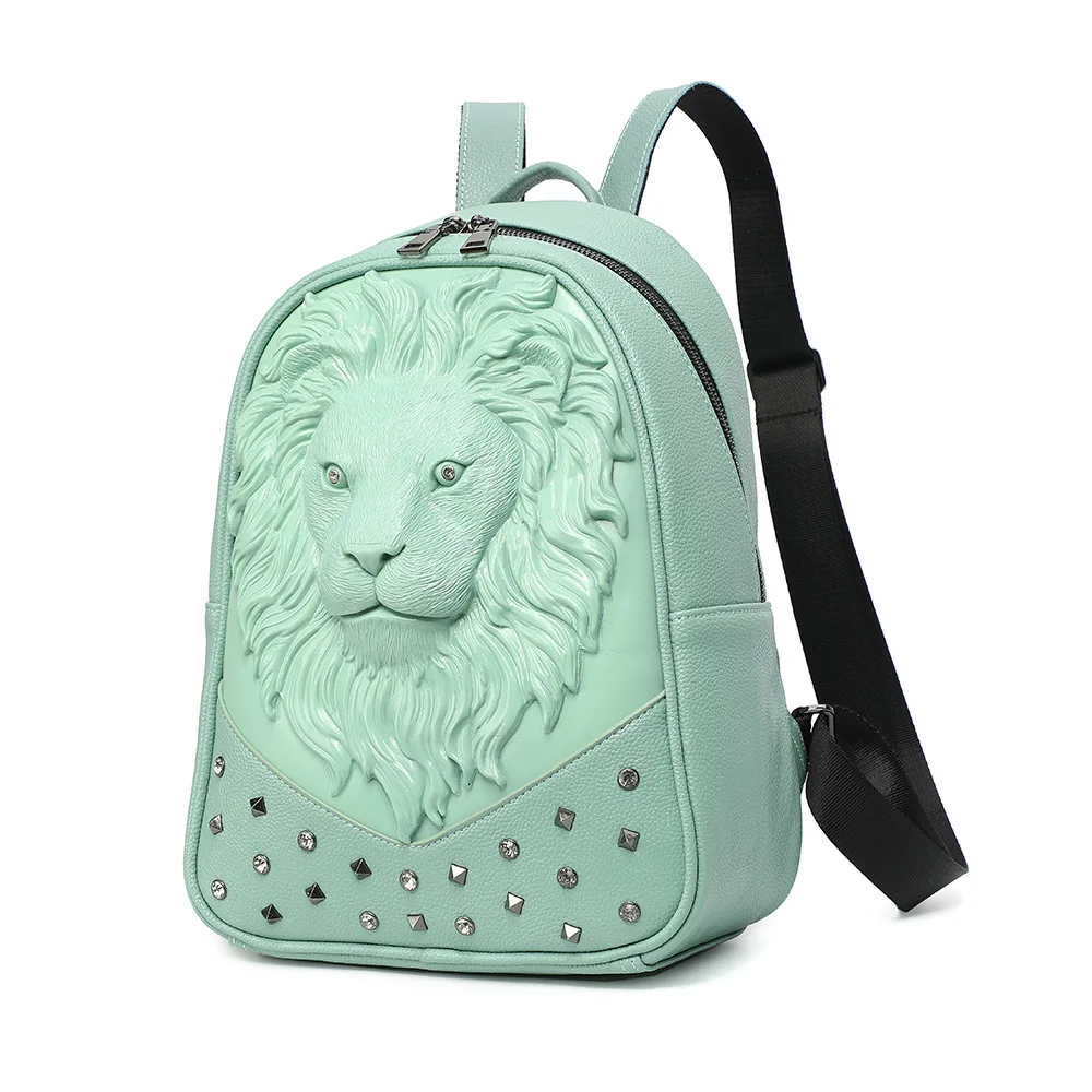 leather lion backpack