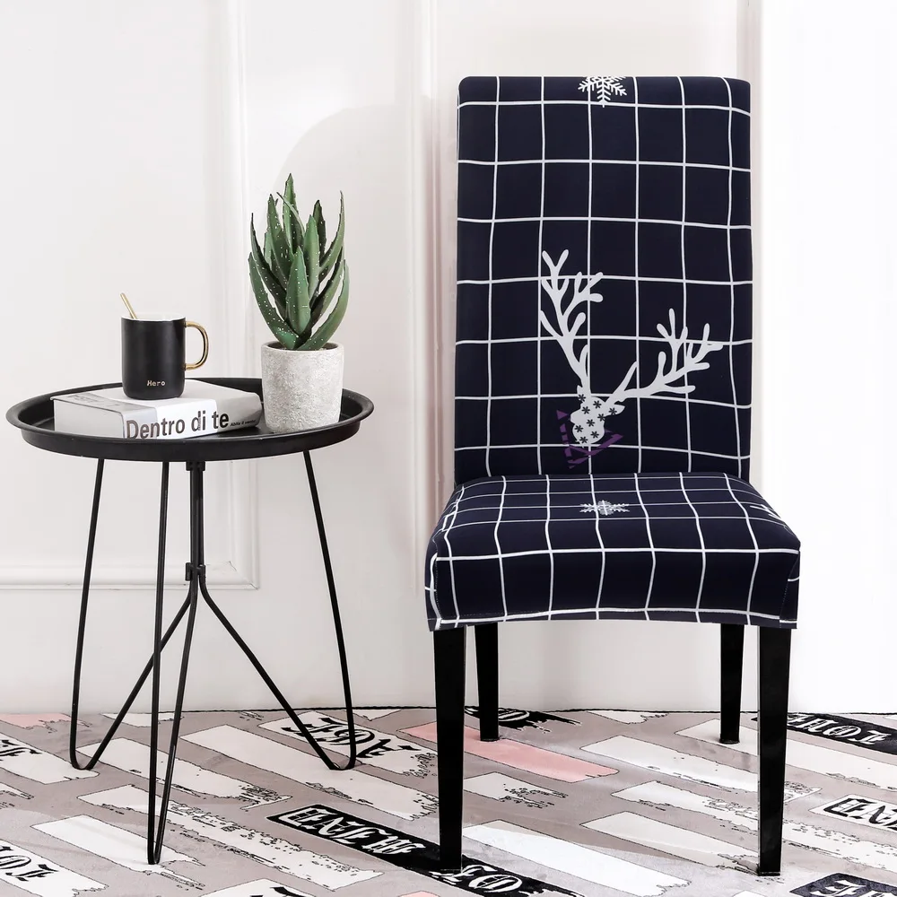 1/2/4/6 шт. Обеденная чехлы для стульев моющиеся снимающимся сиденья Универсальные чехлы на стулья сиденье чехлов Рождественский Декор