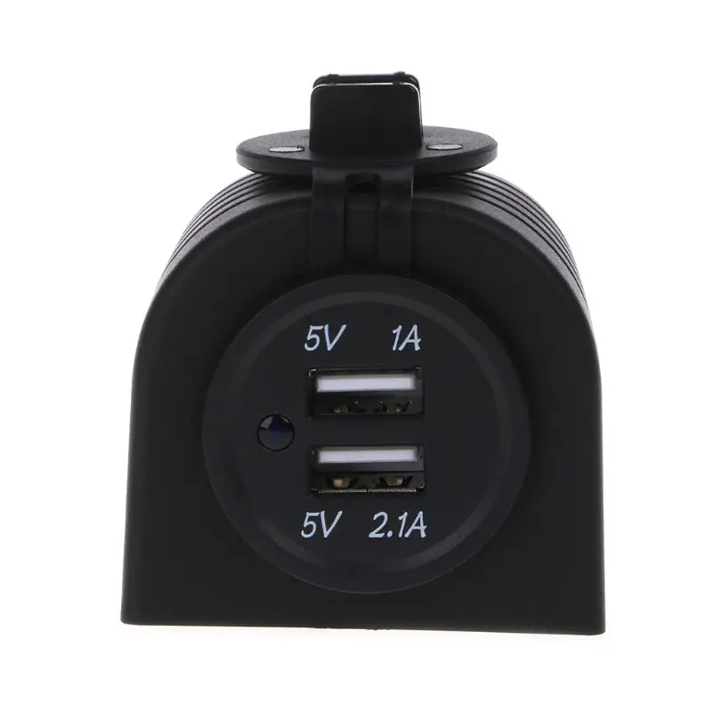 12V 24V Dashboard Mount Dual USB Панель зарядное устройство адаптер для автомобиля лодка морской грузовик