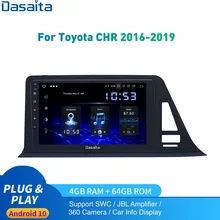 Автомобильный радиоприемник Android 10,0 GPS для Toyota C-HR Европейская версия мультимедиа 2014 до 20120 CHR 1Din DSP HD IPS 1280*720 Carplay 4 Гб 64 ГБ