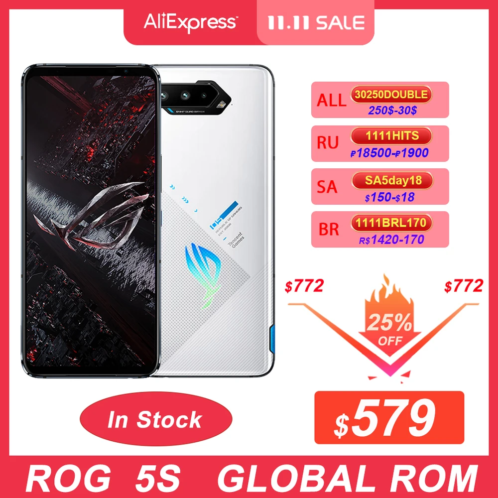 Смартфон ASUS ROG телефон с глобальной прошивкой стандартный игровой смартфон 18 ГБ