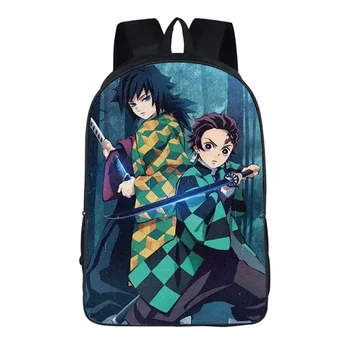 

Devil's Blade Anime Peripheral Student Storage School Bag Demon Slayer Kimetsu No Yaiba Wearable Breathable Polyester Backpack