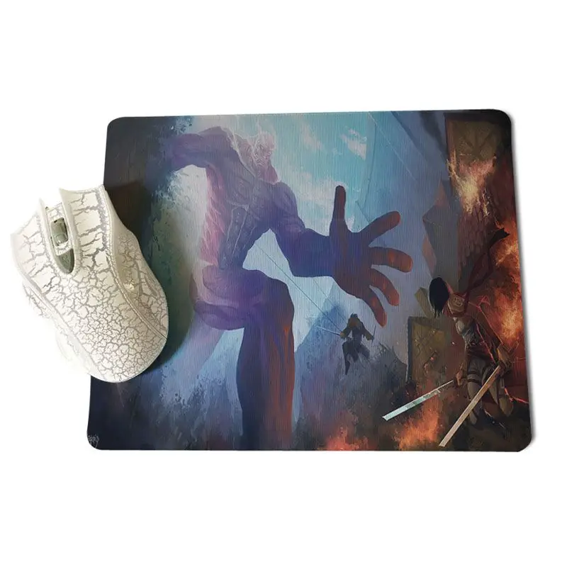 Дизайн Attack on Titan красивый коврик для мышки в стиле аниме размер для 18x22 см 25x29 см резиновые коврики для мыши - Цвет: 18x22cm
