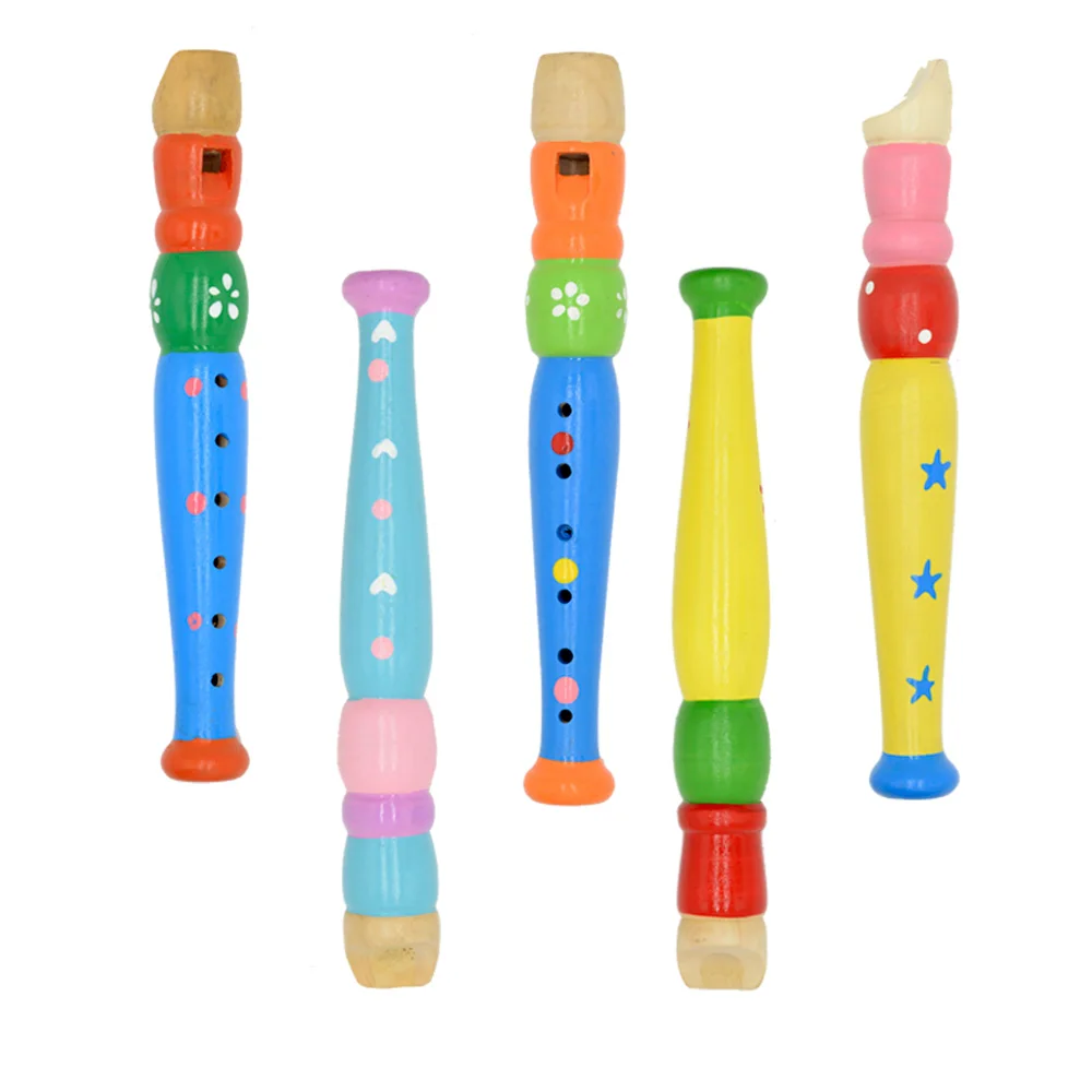 Toys & Games Multicolor Wood Recorder Educational Wood Flute Sound