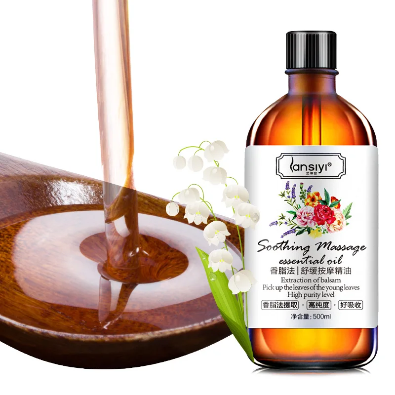 

Natural Plant Essential Oil Body Soothing Massage Oil 100ml or 500ml Thermal Body Rose Essential Oil for Scrape Therapy SPA
