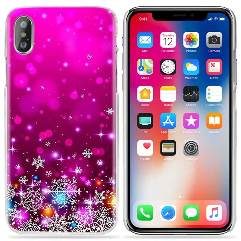 Чехол Merry Christmas Fox Elk ДЛЯ iPhone 11 Pro XS Max XR X 10 7 8 6S+ Plus 5s SE 5 4s 4 5C Жесткий Conchas чехол для телефона pc Coque