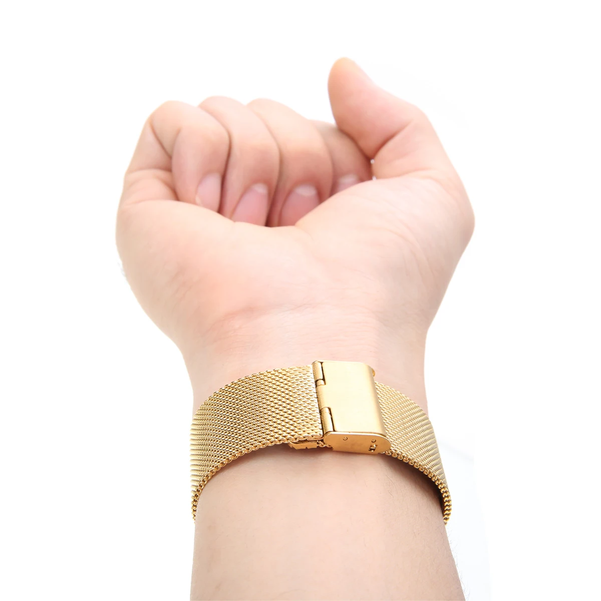 12mm/14mm/16mm/18mm/20mm/22mm/24mm Stainless Steel Watch Strap Straight End Bracelet Mesh Buckle Watch Band 4 Colors Shellhard