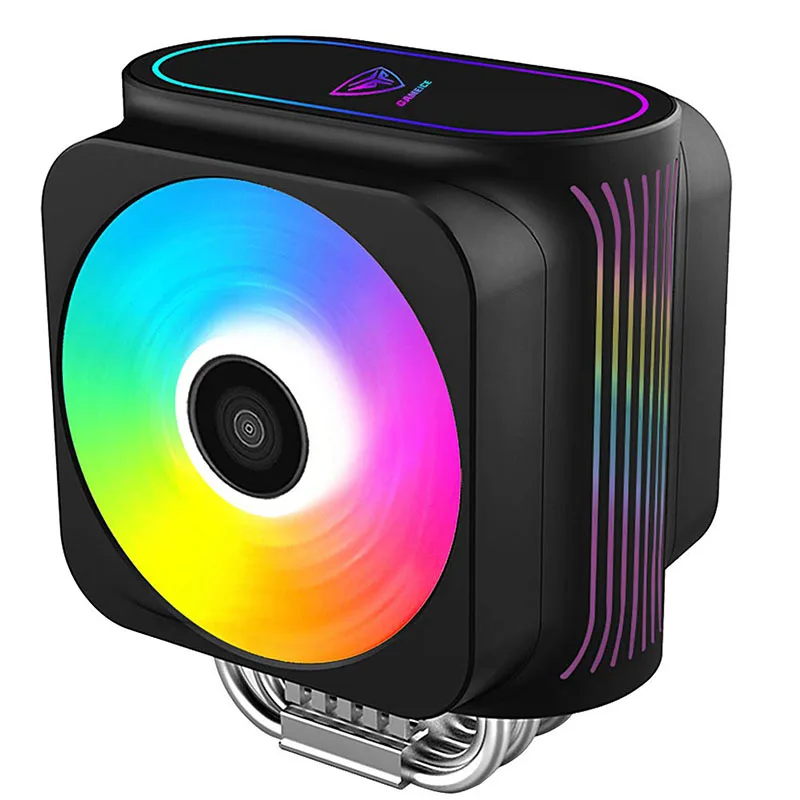 Pccooler GI-D66A 6 тепловым стержнем heat pipe Процессор охладитель 12 см Addressable RGB двойной вентилятор с ШИМ-управлением для Intel 115X2011 2066 AMD AM4 компьютер Процессор охлаждения