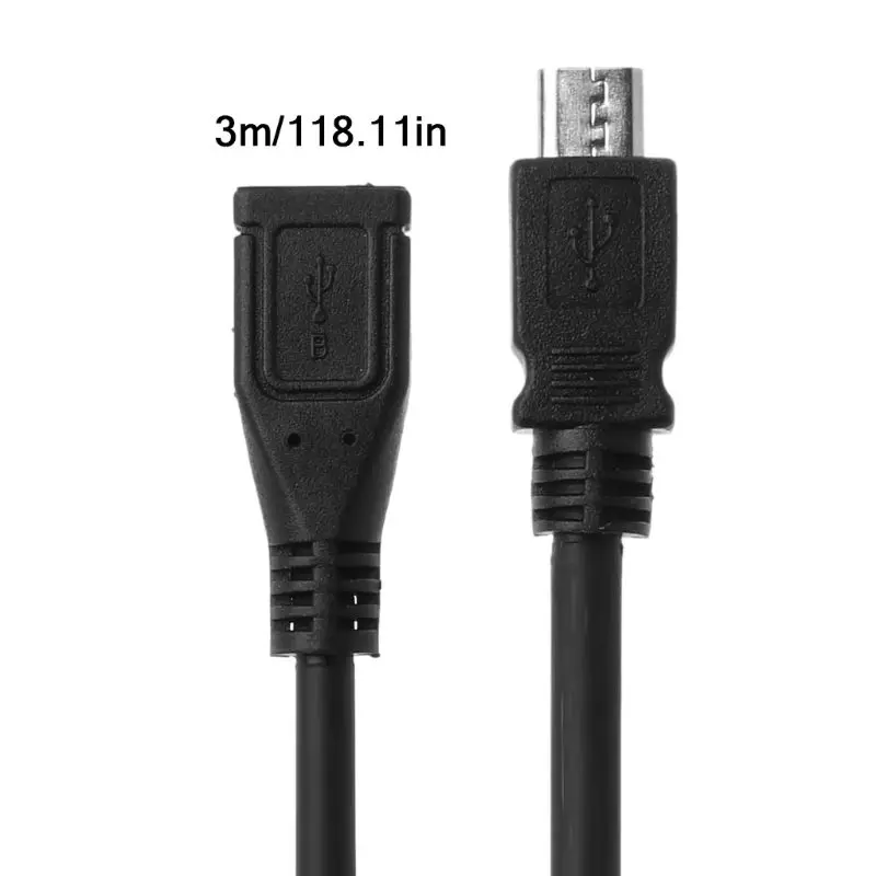 Micro USB женский и мужской Расширение синхронизации данных кабель провод для Samsung huawei Xiaomi Android мобильный телефон планшет 0,3 m/1 m/2 m/3 m/5 m - Цвет: 4NB101602-D