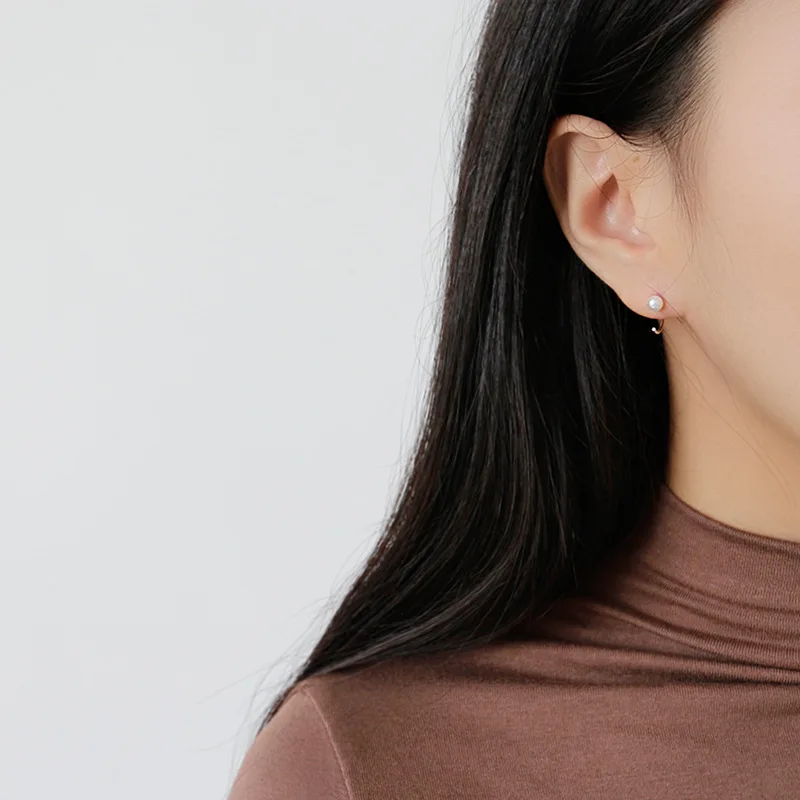 Серьги из стерлингового серебра 925 пробы модные циркониевые жемчужные