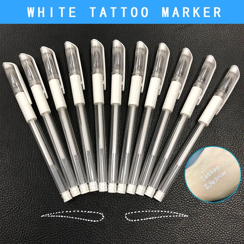 

Microblading Supplies Tattoo Marker Pen white Permanent Makeup Accessories Surgical Skin Marker Pen for Eyebrow Scribe Tools