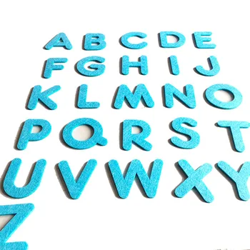 

26 English Letters Alphabet A to Z Word Wool Felt Pads Fabric Name Patches Children Kids School Early Education Handmade DIY Toy