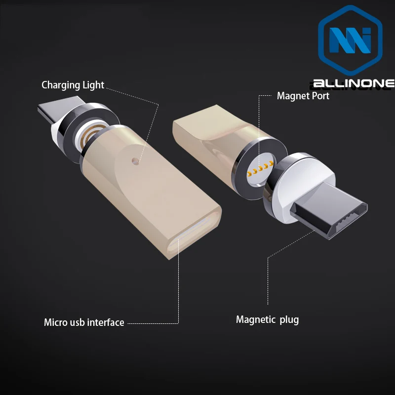Магнитный Micro USB адаптер Allinone для iphone/USB Type c/Micro usb порт зарядного устройства