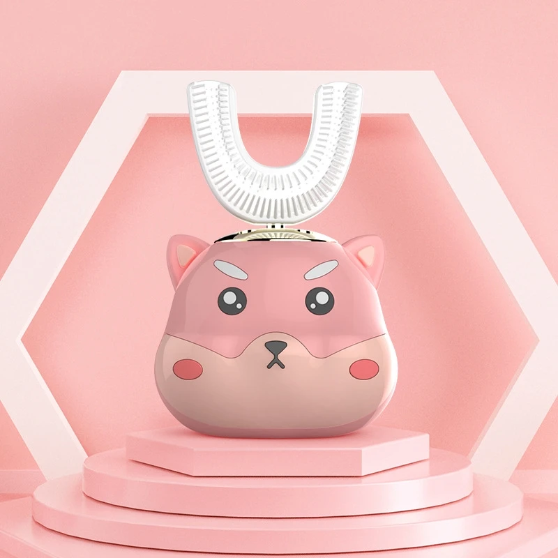 Ultrasonic Electric Toothbrush Food Grade Silicone Brush Head for Children 360 Degree Cartoon Cute Pet U-shaped Teeth Care Ultrasonic Electric Toothbrush Food Grade Silicone Brush Head for Children 360 Degree Cartoon Cute Pet U-shaped Teeth Care