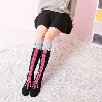 

2019 Novelty New Women Cute Socks With Chicken Print toe Trendy Female Fashion 3D Cartoon Hot Sale Chicken Toe Feet Socks