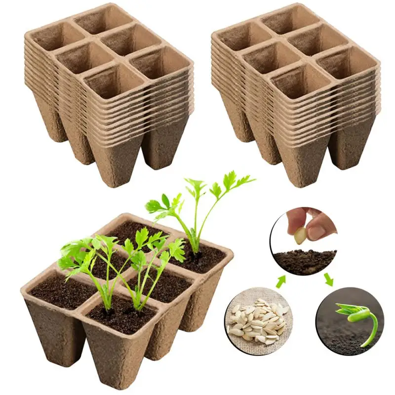 10/20 Pcs Flower Pot Plant Rooting Grow Box Fall Resistant Tray For Home Garden Biodegradable Breeding Seeding Case Container | Дом и сад