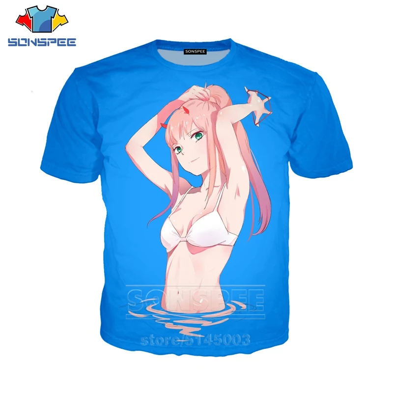 16 Darling In The Franxx футболка для мужчин женщин Аниме Толстовка 3D принт сексуальная ZERO TWO короткий рукав хип хоп Уличный пуловер с круглым вырезом C006 - Цвет: 16