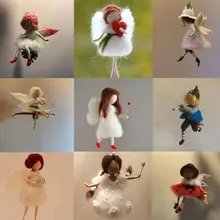 Jiwuo – Kit artisanal en feutre de laine, petite fée créative et mignonne, ensemble de bricolage Non fini, matériel d'aiguille avec Instructions