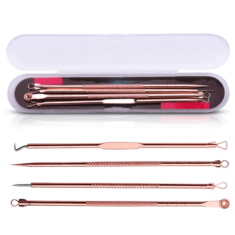 Comedone-utensilio para quitar espinillas y granos al vacío, utensilio para quitar espinillas y granos de acné, herramienta negra para el cuidado de la piel facial, 1/ 4 Uds.