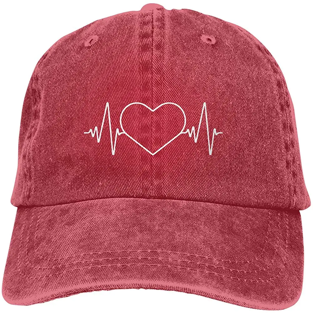 Мужская/Женская Бейсболка с регулируемой пряжей из окрашенной джинсовой ткани s Heartbeat Snapback cap
