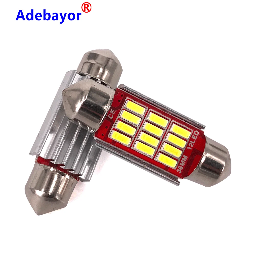 500 шт гирлянда 31mmC5W CANBUS без ошибок автоматический светильник 10SMD 4014 светодиодный интерьер автомобиля купольная лампа для чтения белый DC12V