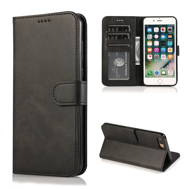 

For IPhone 8Plus Wallet Card Slot Stand shockproof Back Cover For IPhone 7 8 Plus 7 8 SE 2020 Flip Leather Anti-fall Case Cover