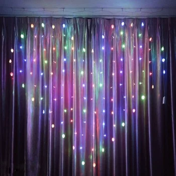 

LED Love Heart String Light 2*1.5M Butterfly Curtain Light Wedding Party Garden Decor Light String C