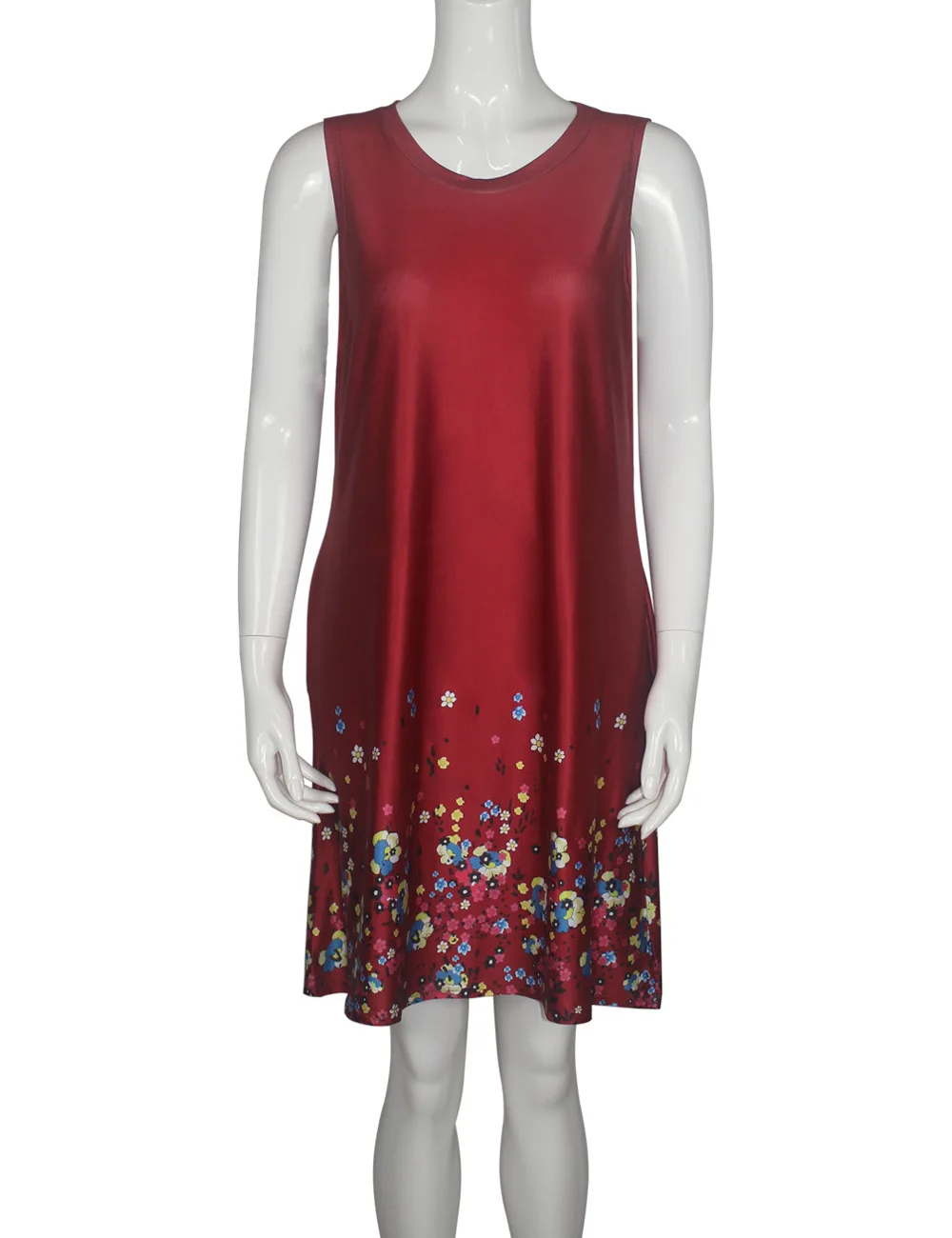 Summer Sleeveless Casual Loose Dress Maternity Clothes for Pregnant Women Printed Lady Dress Round Neck Pregnancy Dresses