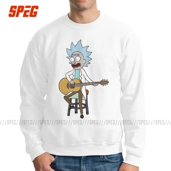 

Men's Tiny Rick And Morty Guitar Music Singer Hoodies Unique Sweatshirt 100% Cotton Normal Pullover for Men