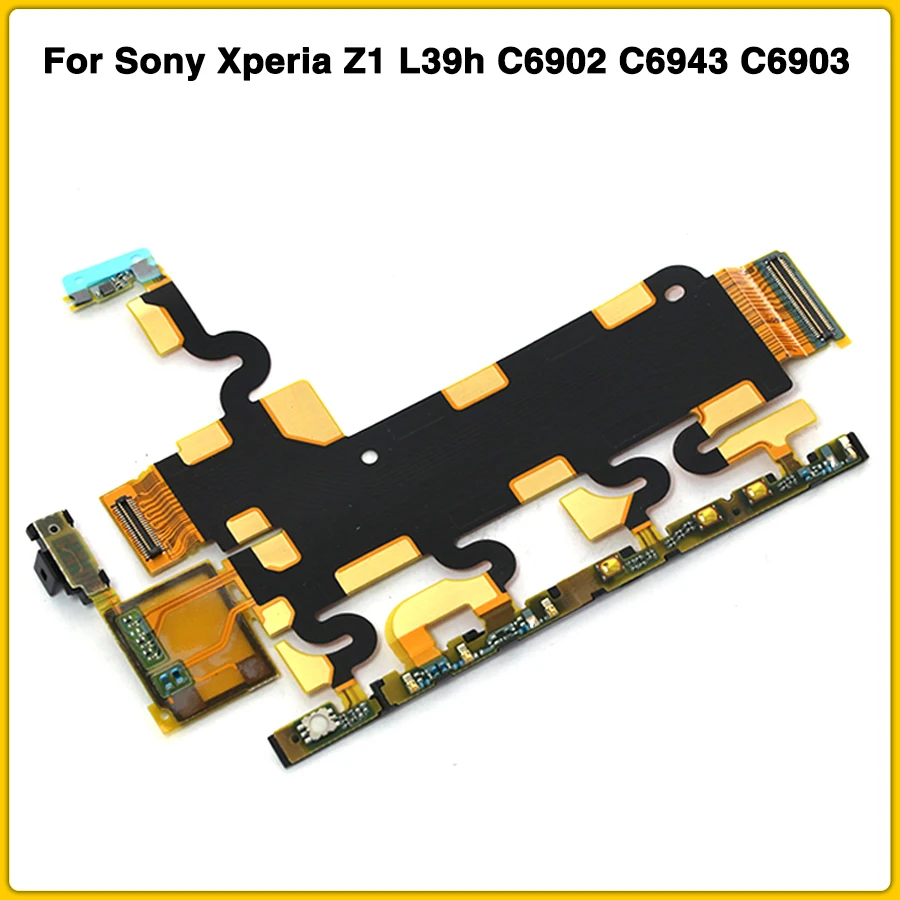 Материнская плата и мощность громкость микрофон гибкий кабель для sony Xperia Z1 L39h C6902