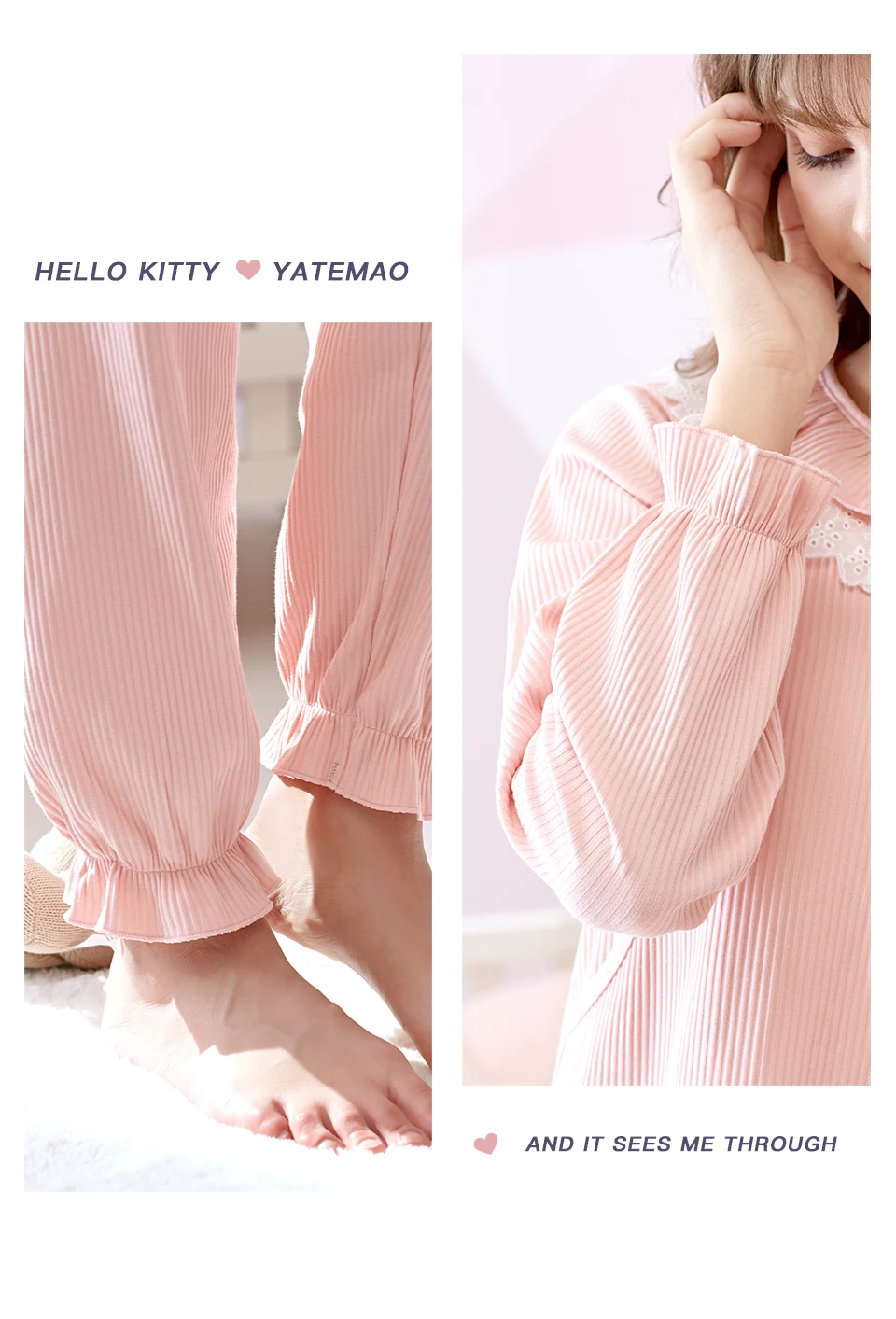 YATEMAO новая одежда для беременных Пижама для кормящих мам комплекты хлопок кружева дизайн утолщаются зима Preganacy одежда для сна