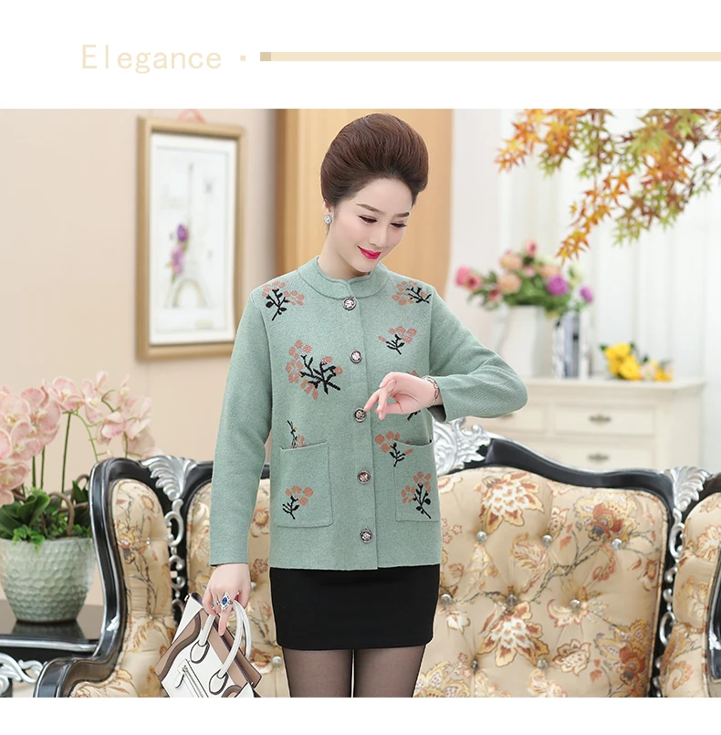 ASLTW Geometric Cardigan Sweater Coat New Autumn Winter Single-breasted Cardigan Women Plus Size Outwear Casual Sweater Coat