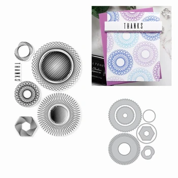 

2020 3D New Metal Cutting Dies and Scrapbooking For Paper Making Spheres & Spirals Stamp & Die Bundle Embossing Frame Card Craft