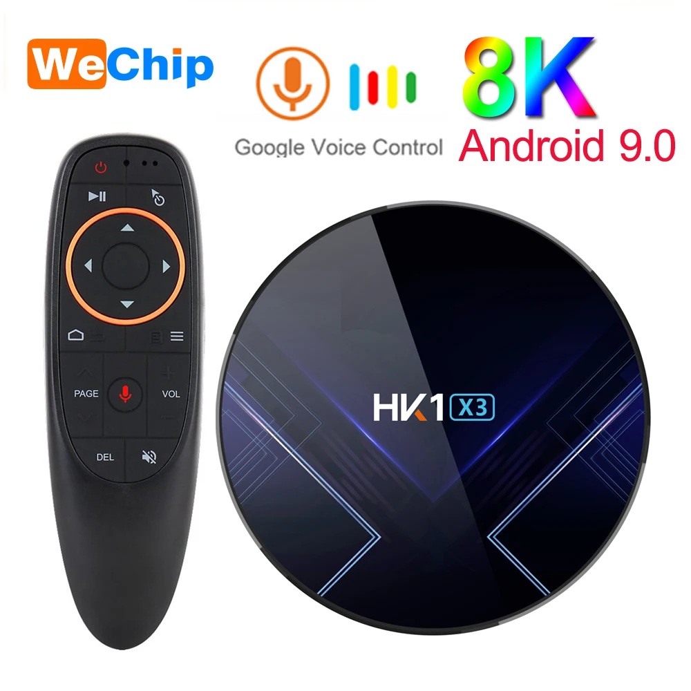 ТВ приставка HK1 X3 Android 9 0 4 Гб ОЗУ 32 ГБ 64 128 Amlogic S905X3 Wi Fi BT 1000 м LAN плеер Youtube HD 8K Smart TV