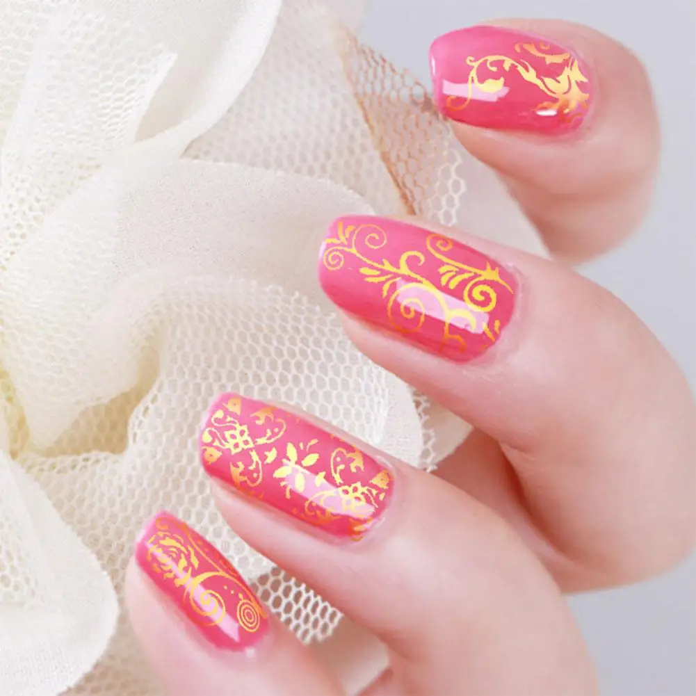 Yfashion 108 шт/лист золотой стикеры 3D на ногти Nail Art наклейки накладной ноготь с металлическим чипом наклейки для дизайна ногтей украшения переводные наклейки для воды советы