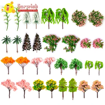 

Surwish 57pcs 4-15cm Sandboxie Model Trees Micro Landscape Garden Miniature Decoration Microlandschaft Roadsides Model Building