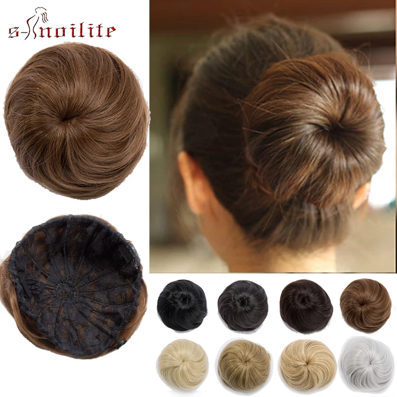 S Noilite Scrunchy Hair Bun Synthetic Updo Chignon Donut Chignon