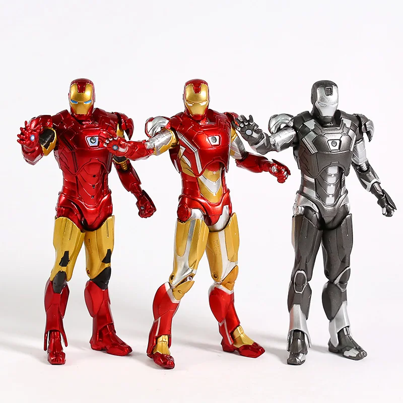 Tanie Marvel Iron Man 3 Mark XXI MK21 Midas pancerz z LED Light PVC figurka model kolekcjonerski Toy