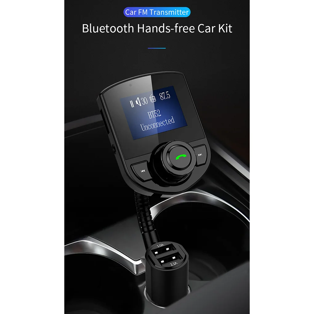 Автомобильный fm-передатчик Bluetooth 3.1A автомобильное зарядное устройство USB порт AUX аудио ЖК-дисплей MP3 плеер Громкая связь вызов
