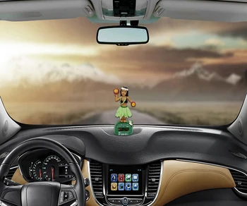 

Car-Styling 1PC Hawaii Girl Car Solar Powered Dancing Animal Swinging Animated Bobble Dancer Car Decoration Toy New